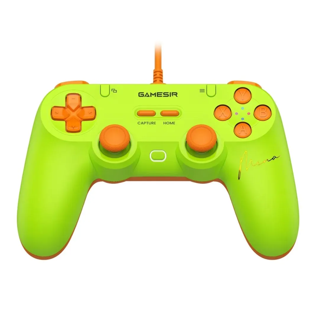 GameSir Tegenaria T3 Lite Kablolu Controller Yeşil Turuncu Nintendo Switch, Windows PC, Steam , Android ,Ios