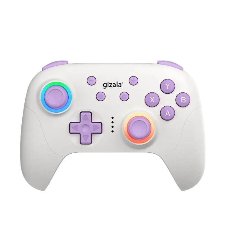 gizala Kablosuz Oyun Kontrolcüsü Gamepad Hall Effect Triggers Joystick Game Controller Switch 2 / Switch/ PC/Steam/Android/IOS Beyaz gzl01