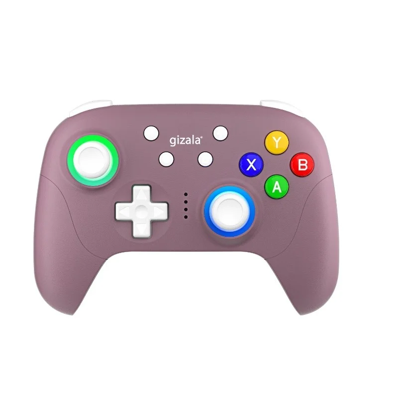 gizala Kablosuz Oyun Kontrolcüsü Gamepad Hall Effect Triggers Joystick Game Controller Switch 2 / Switch/ PC/Steam/Android/IOS Lila gzl01