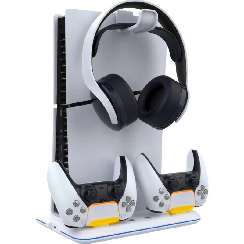 PS5 Slim Fanlı Dikey Stand Şarj Dock Playstation 5 Rgb Işıklandırmalı