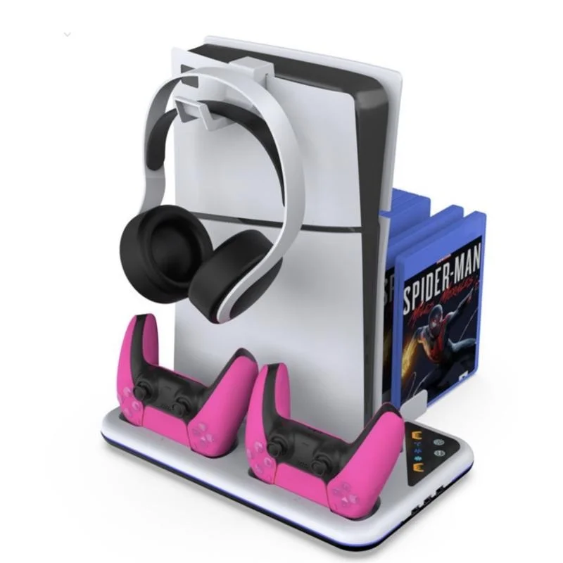 PS5 ve Ps5 Slim Fanlı RGB Stand Şarj Dock Playstation 5 Slim