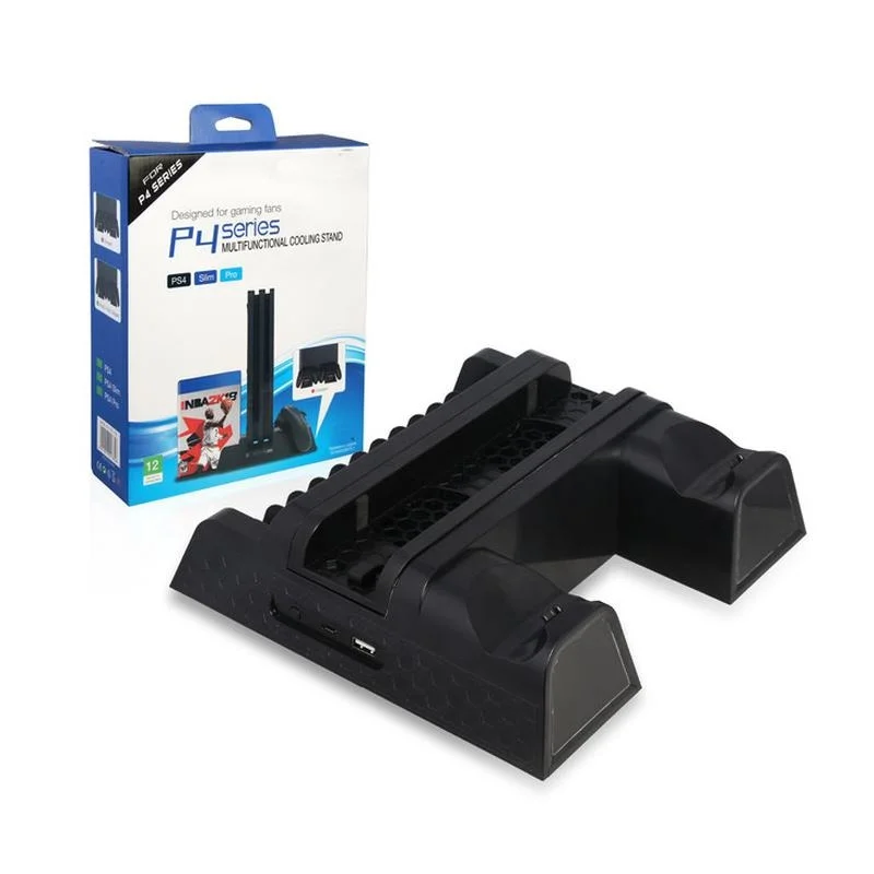 Playstation 4 Multi Fonksiyonel Fanlı Stand Slim ve Pro uyumlu + Oyun Kolu için Usb Şarjlı