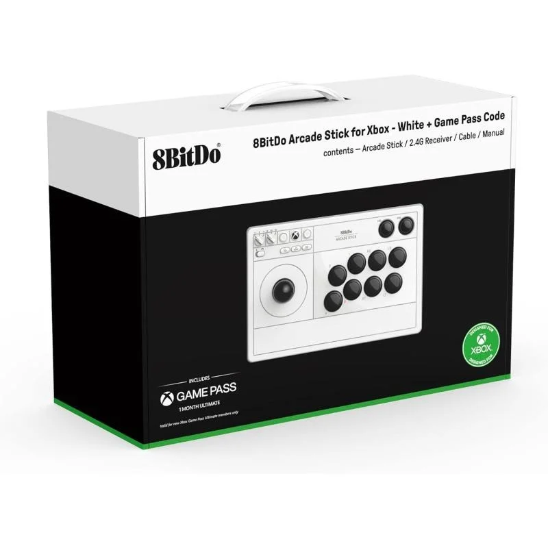 8Bitdo Arcade Stick Kablosuz Xbox Series, Xbox One Series Ve PC Uyumlu Beyaz