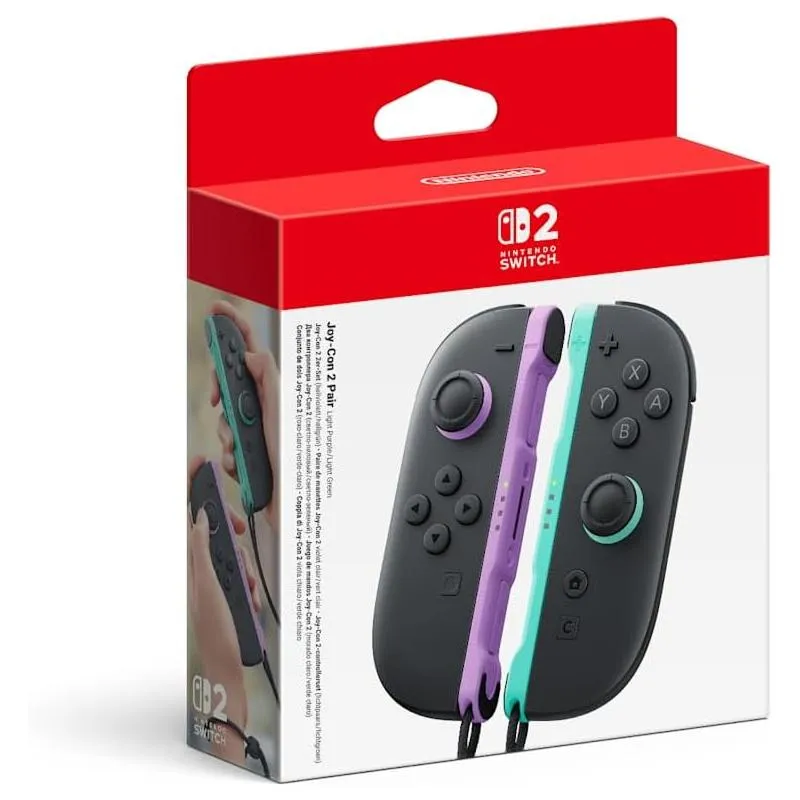 Nintendo Switch 2 JoyCon Oyun Kolu Açık Mor / Açık Yeşil